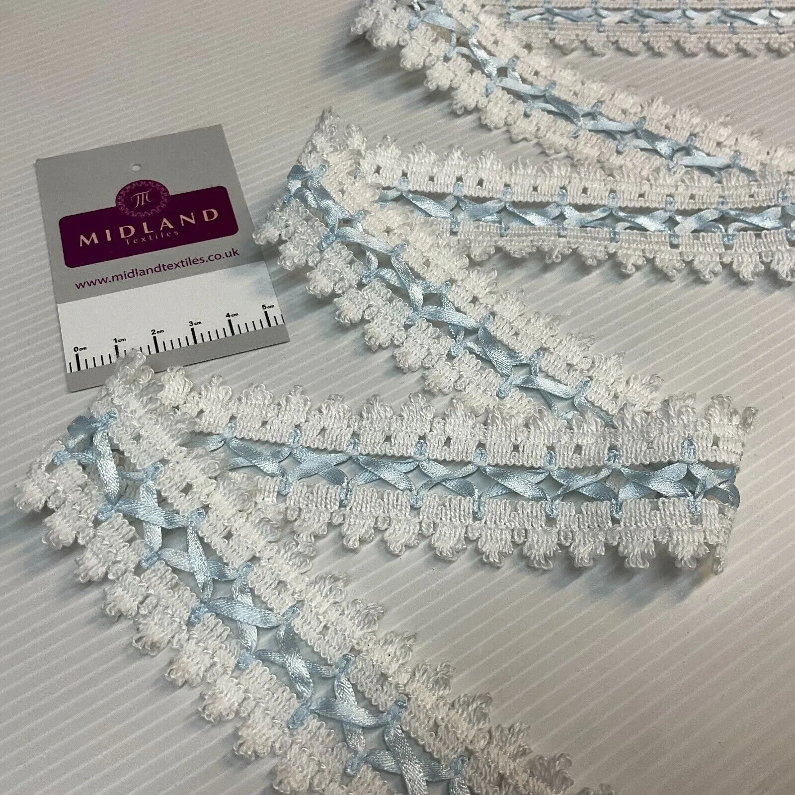 35mm wide Ribbon Lace trimming edging border M1720