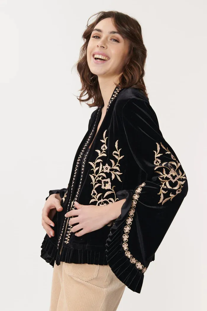 Cherie Velvet Jacket-Black