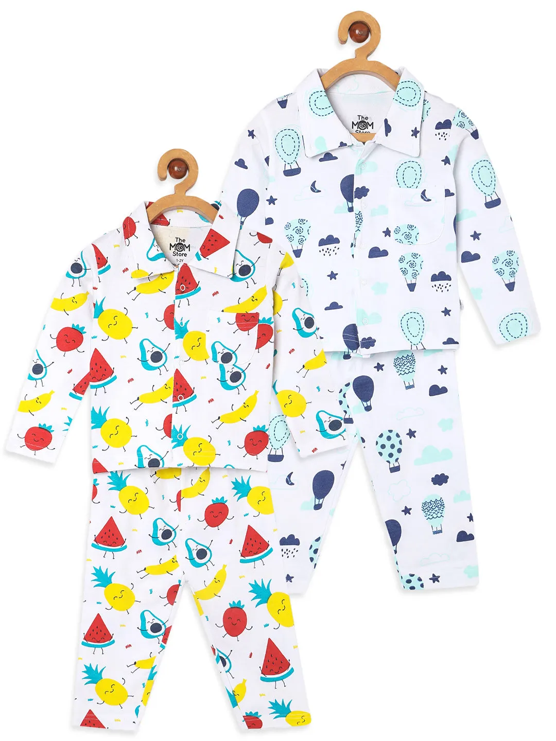 Combo of 2 Baby Pajama Sets - Fruity Cutie & Up in the Air