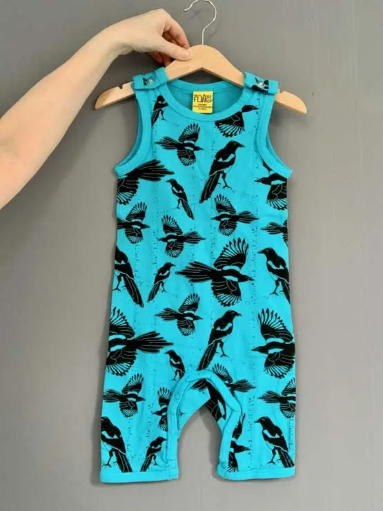 DUNS / MTAF Shortie Dungarees - Pica Blue Atoll