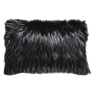 Ebony Plume Faux Fur Rect