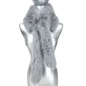 Faux Fur Stole - Grey