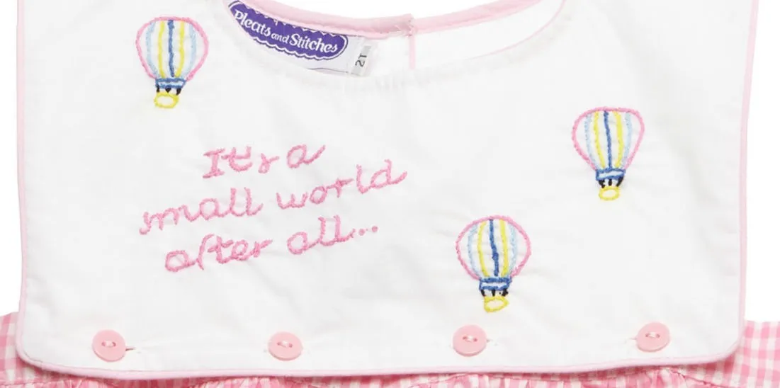 Hand Embroidered Small World Bib Dress