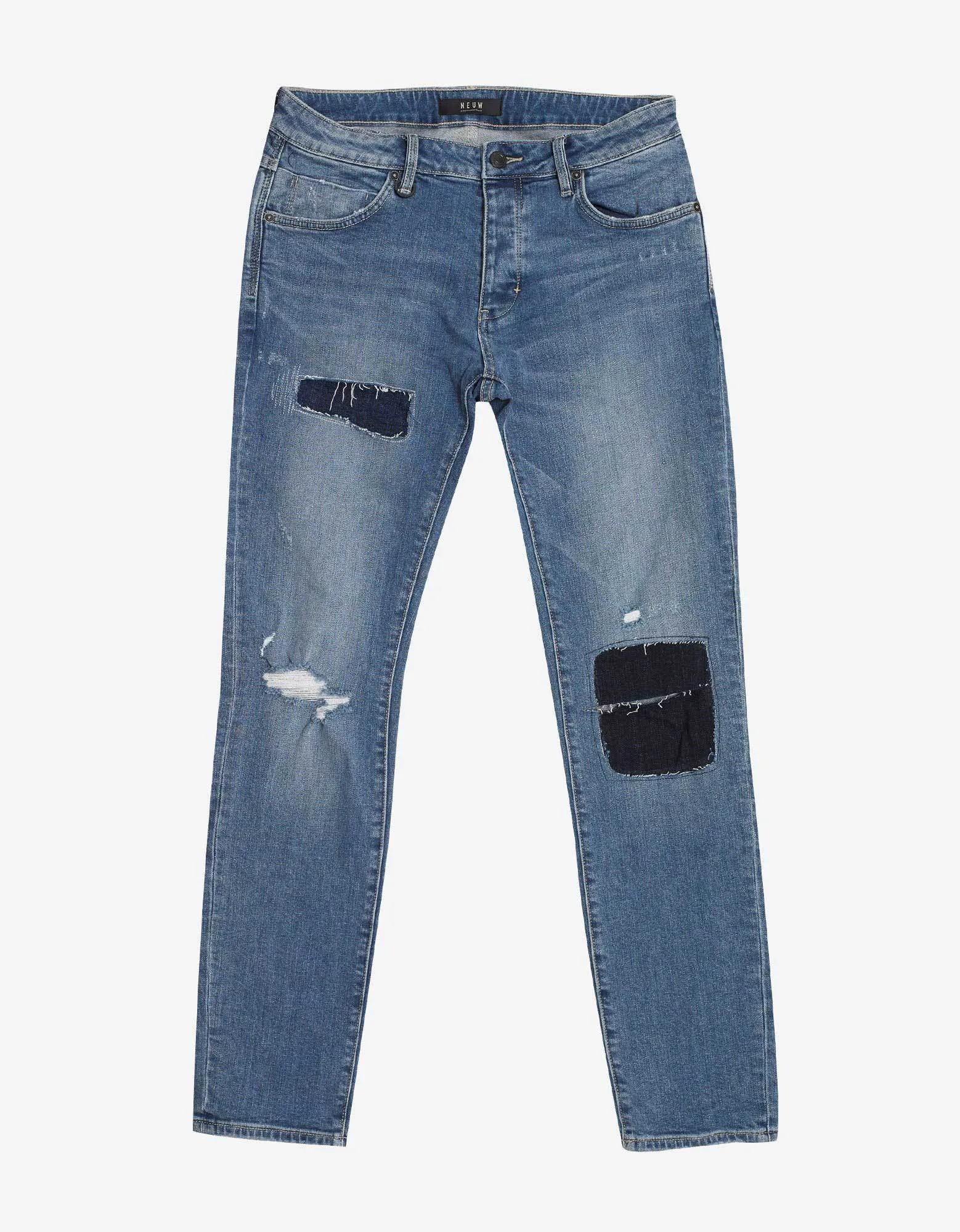 Iggy Skinny Train Distressed Blue Jeans