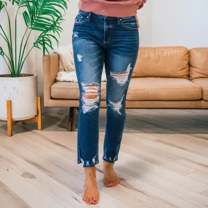 KanCan Shelly Distressed Straight Jeans FINAL SALE