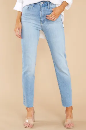 Keep The Confidence Light Wash Straight Jeans