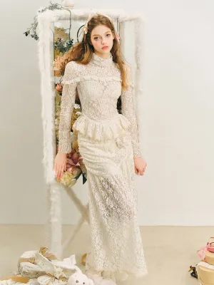 Lace Embroidered Halter French Suit Dresses【s0000005280】