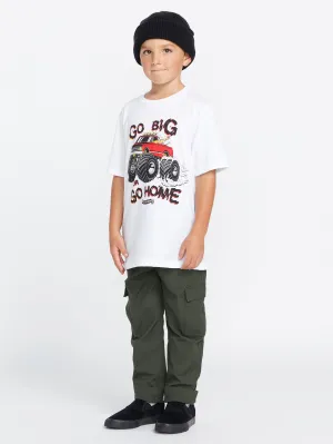 Little Boys March Cargo Elastic Waist Pants - Stealth