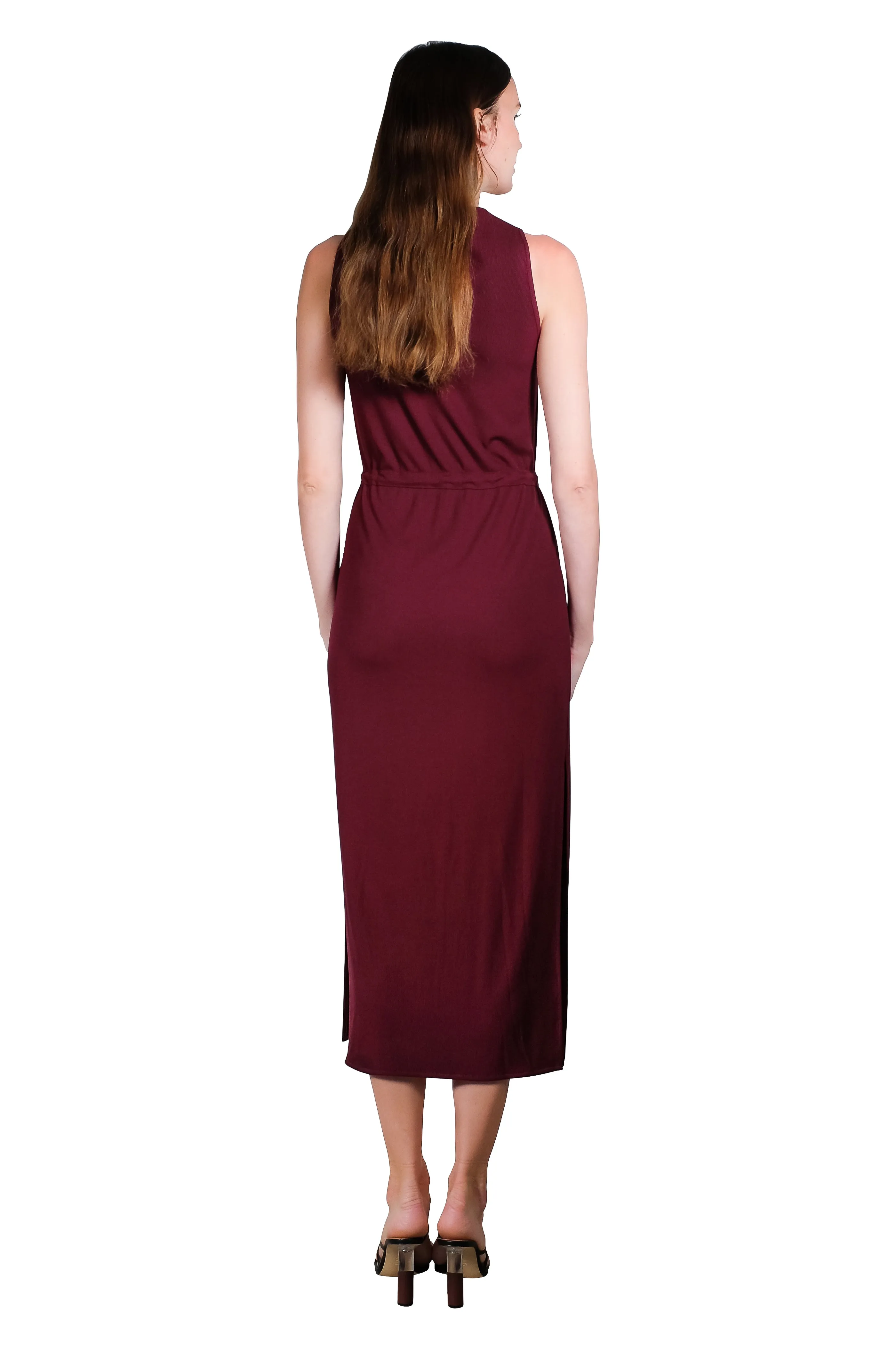 Michelle High-neck Maxi Rib Knit Dress