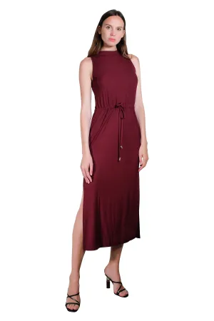 Michelle High-neck Maxi Rib Knit Dress