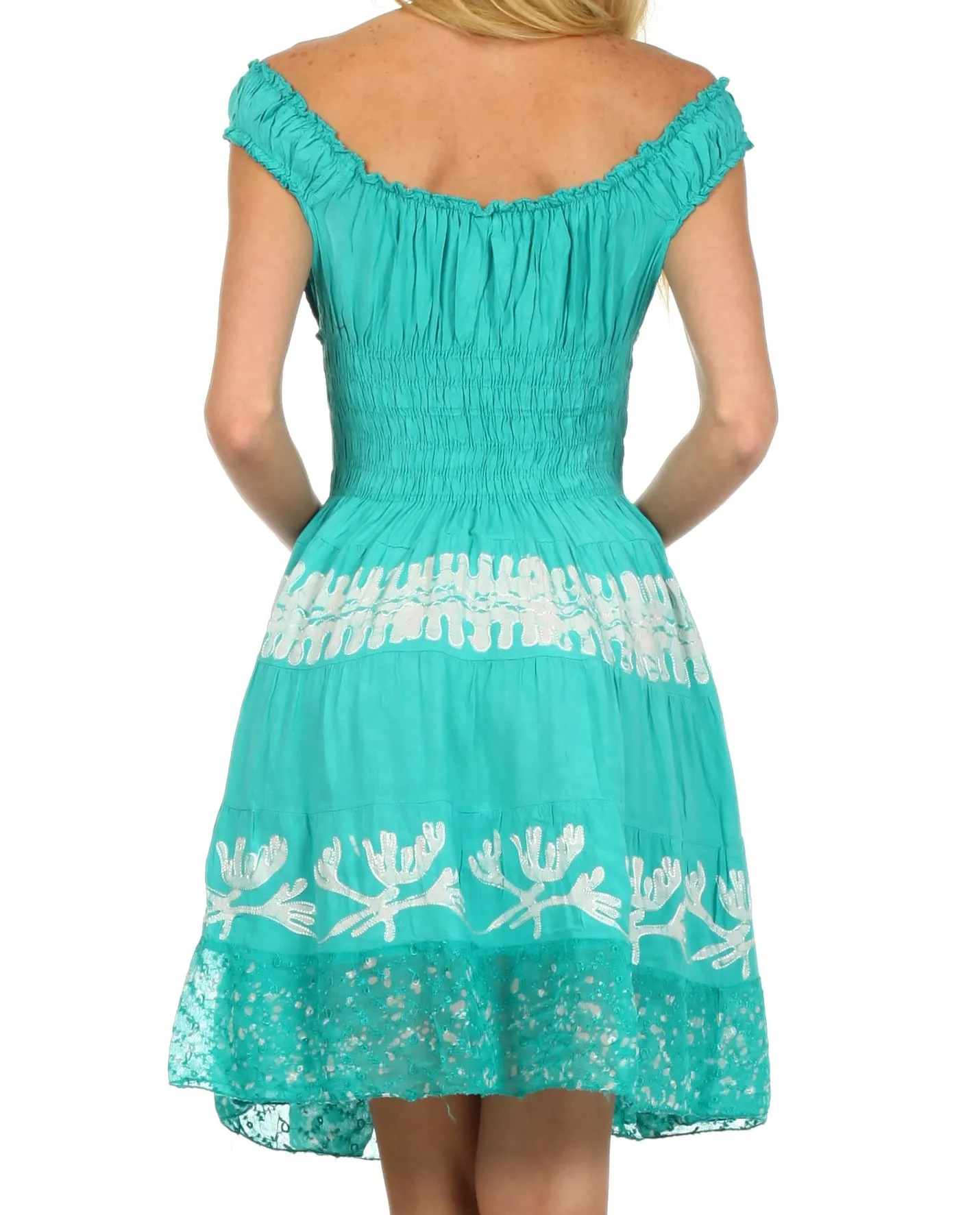 Olivia Gypsy Boho Peasant Batik Dress