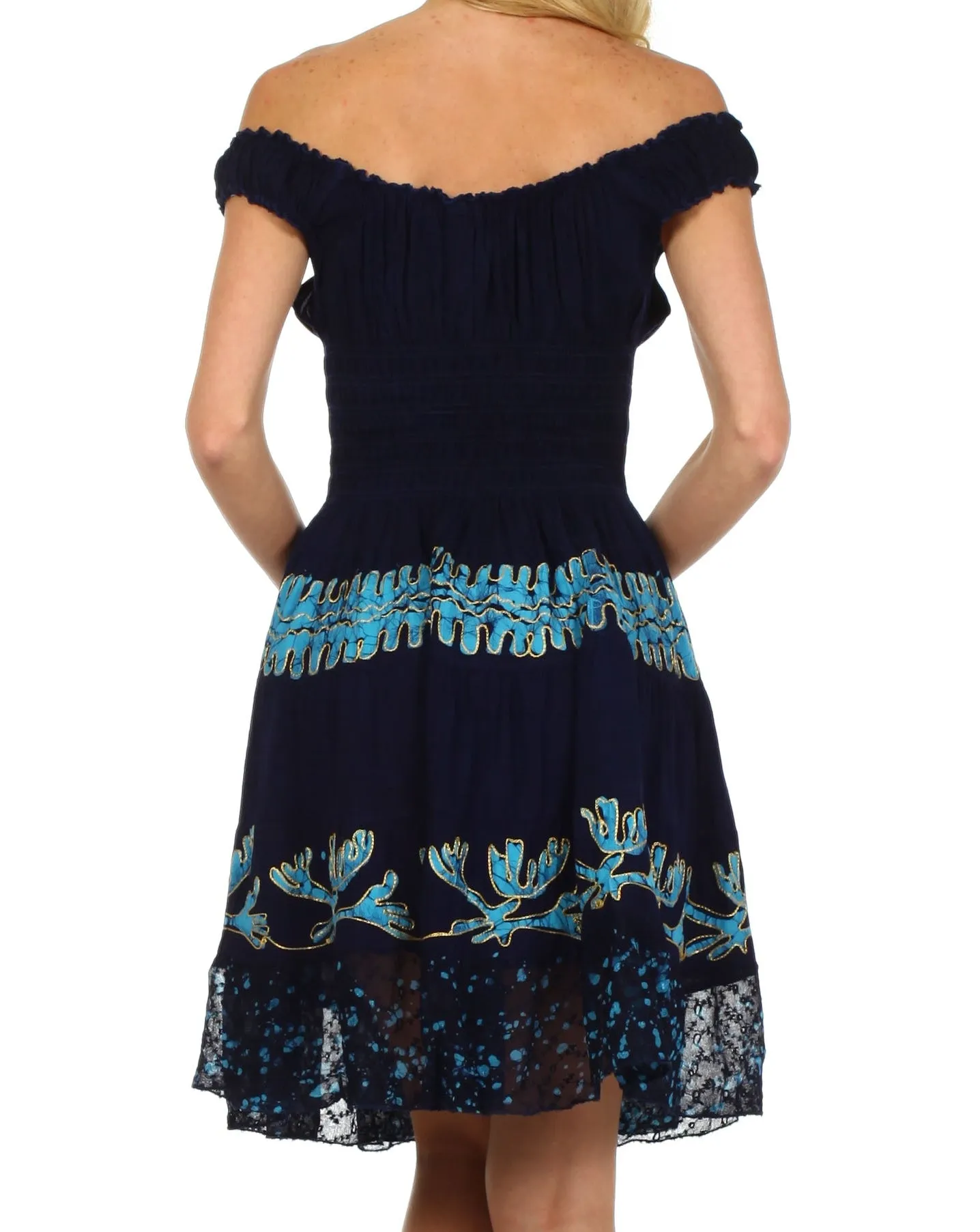 Olivia Gypsy Boho Peasant Batik Dress