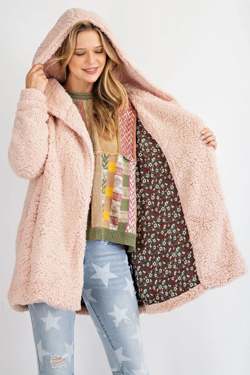 Oversized Willow Soft Faux-Fur Hoody Jacket Coat