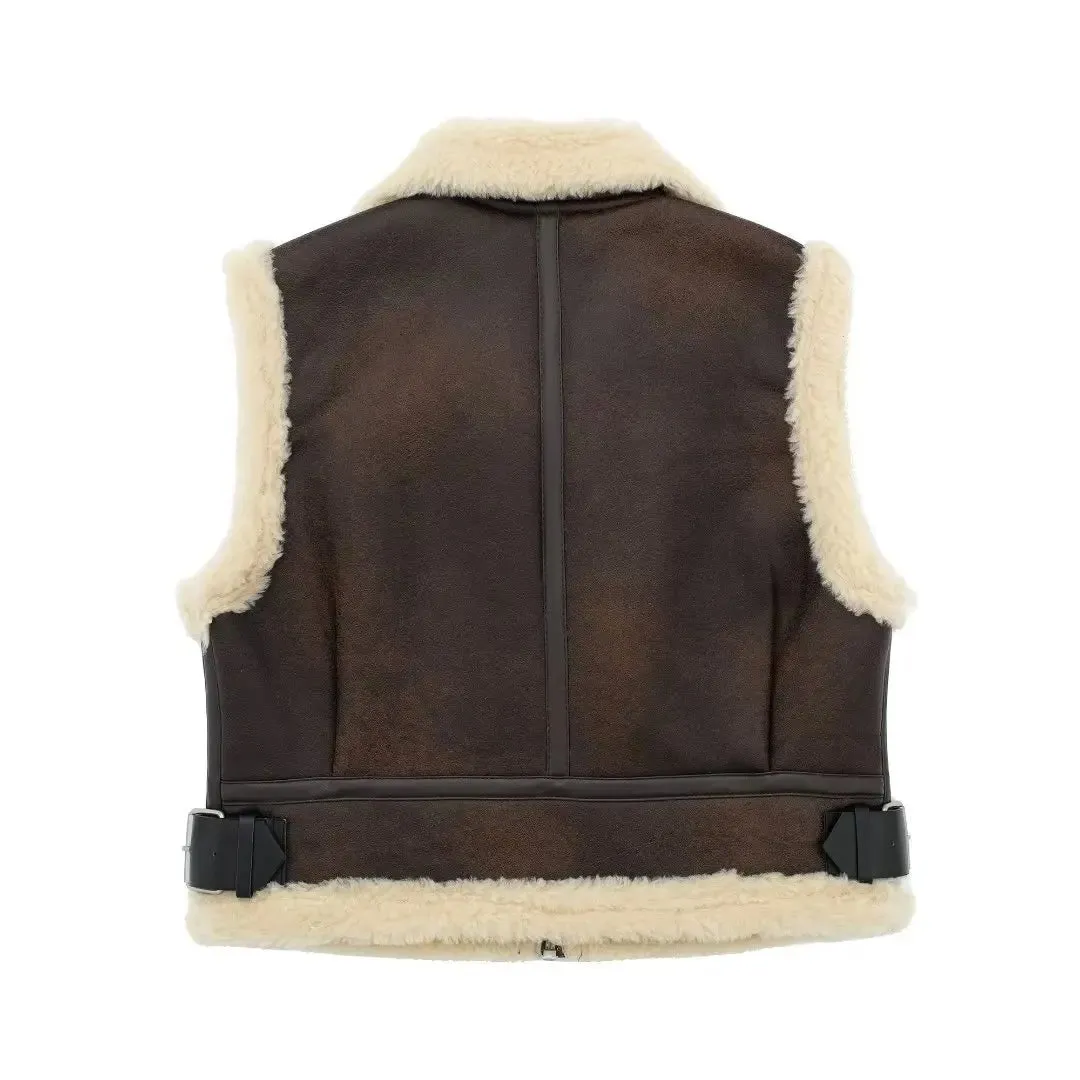 Pre Order:  Faux Fur Short Waistcoat