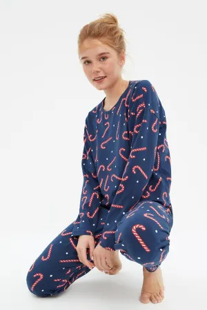 Printed Knitted Pajamas Set THMAW21PT0771