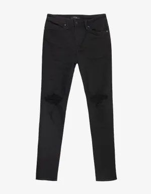 Rebel Skinny Friction Distressed Black Jeans -