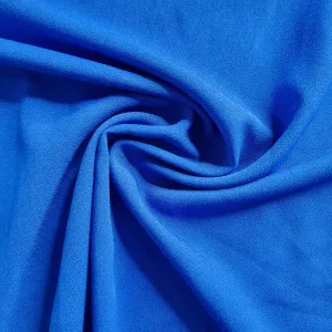 Royal Blue Solid Moss Crepe Fabric 17882