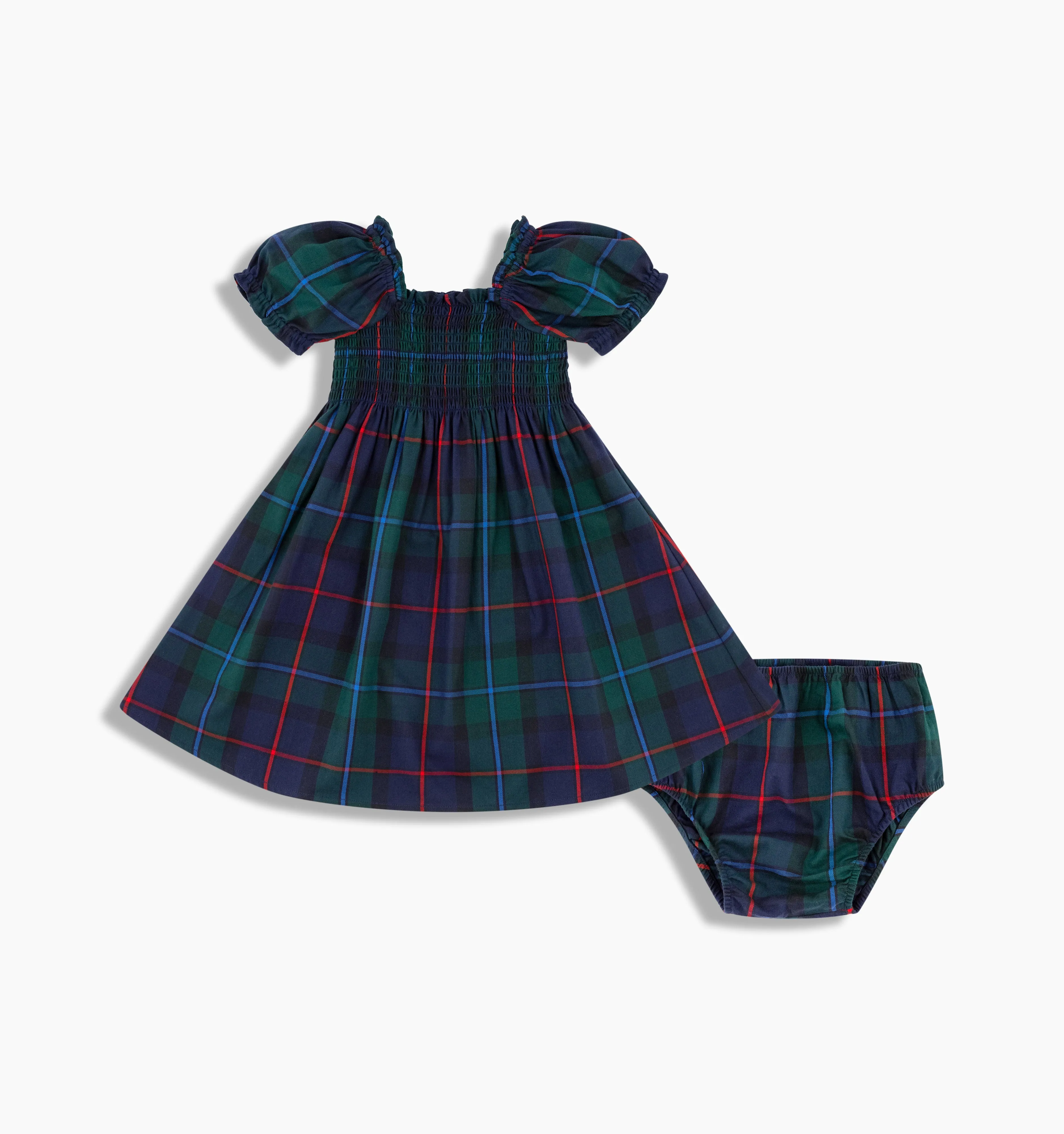 The Baby Athena Nap Dress - Midnight Tartan