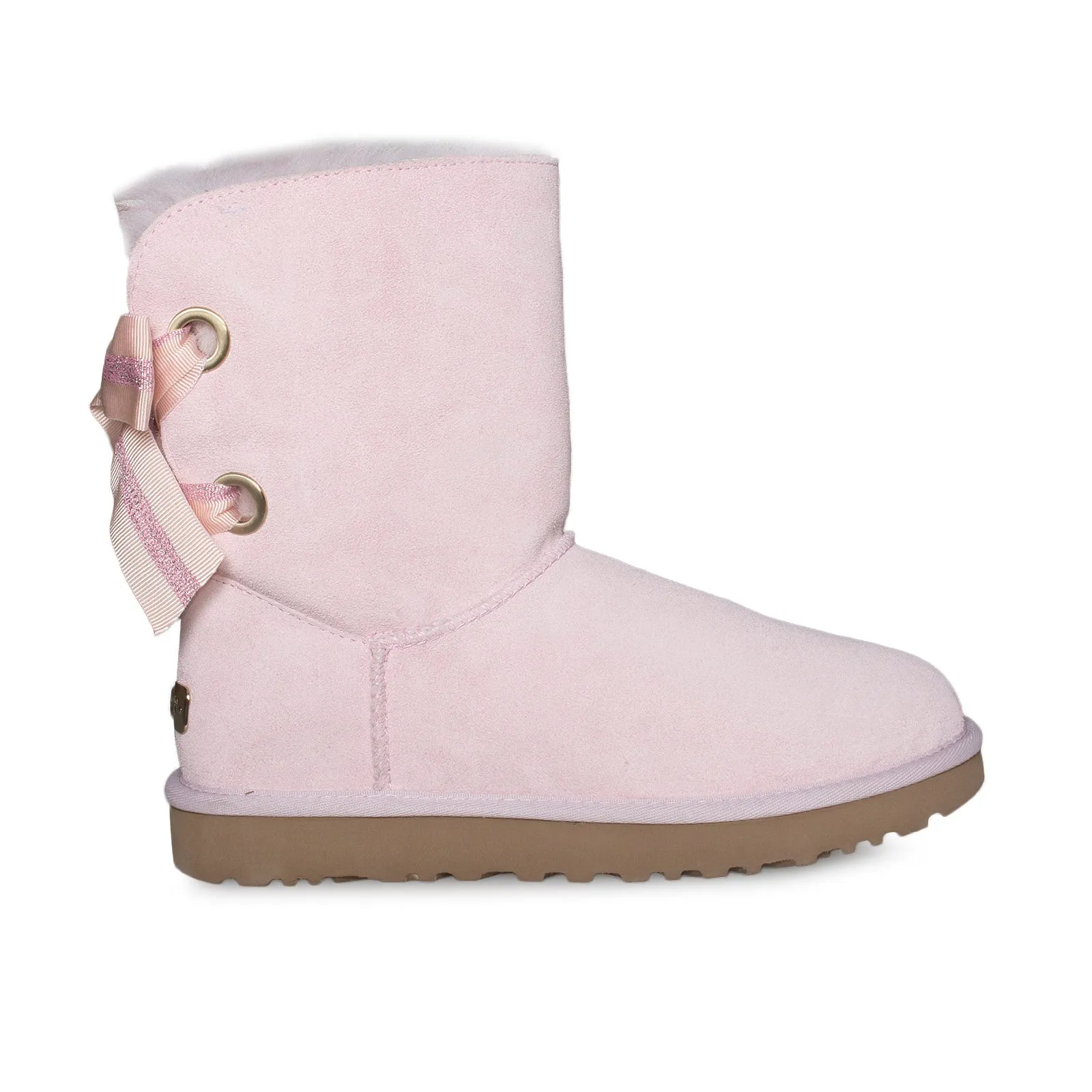 UGG Customizable Bailey Bow Short Seashell Pink Boots - Women's