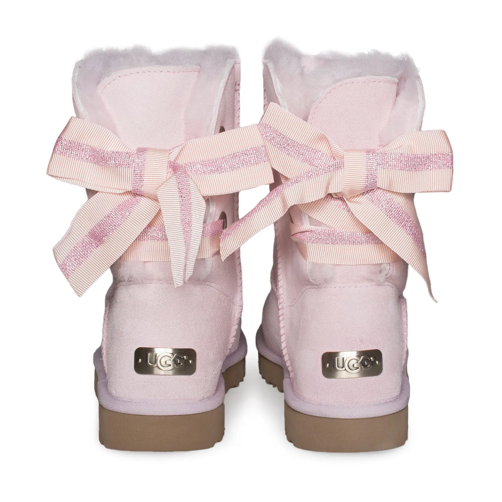 UGG Customizable Bailey Bow Short Seashell Pink Boots - Women's