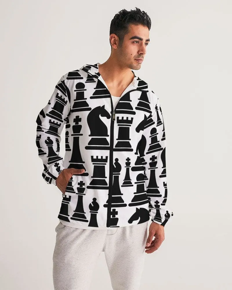 Uniquely You Mens Windbreaker Jacket / Chess Print