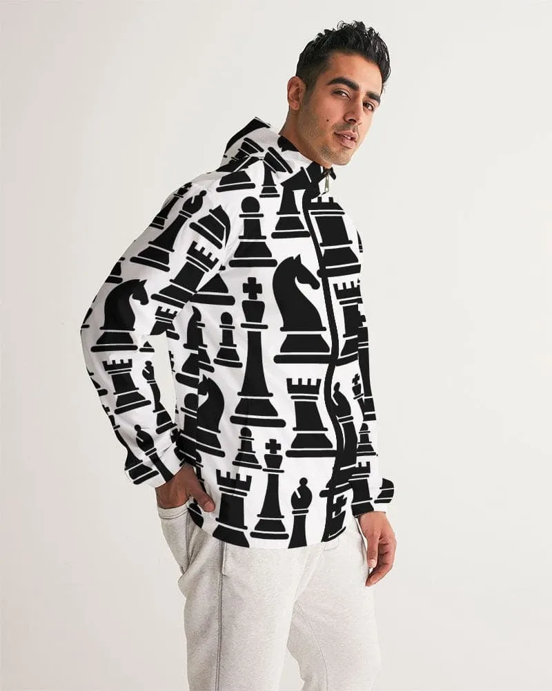 Uniquely You Mens Windbreaker Jacket / Chess Print