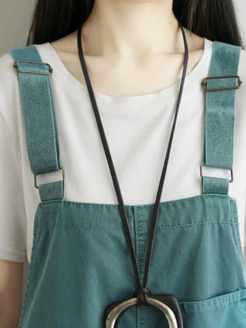 Women's Front and Back Pockets Casual Overalls Dungaree