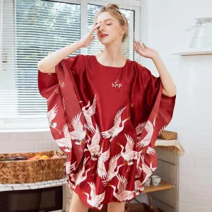 Women's Pajamas Loungewear Bathrobes Dressing Robes Home Wear Shawl One Size Luxury Style Polyester Sleepwear