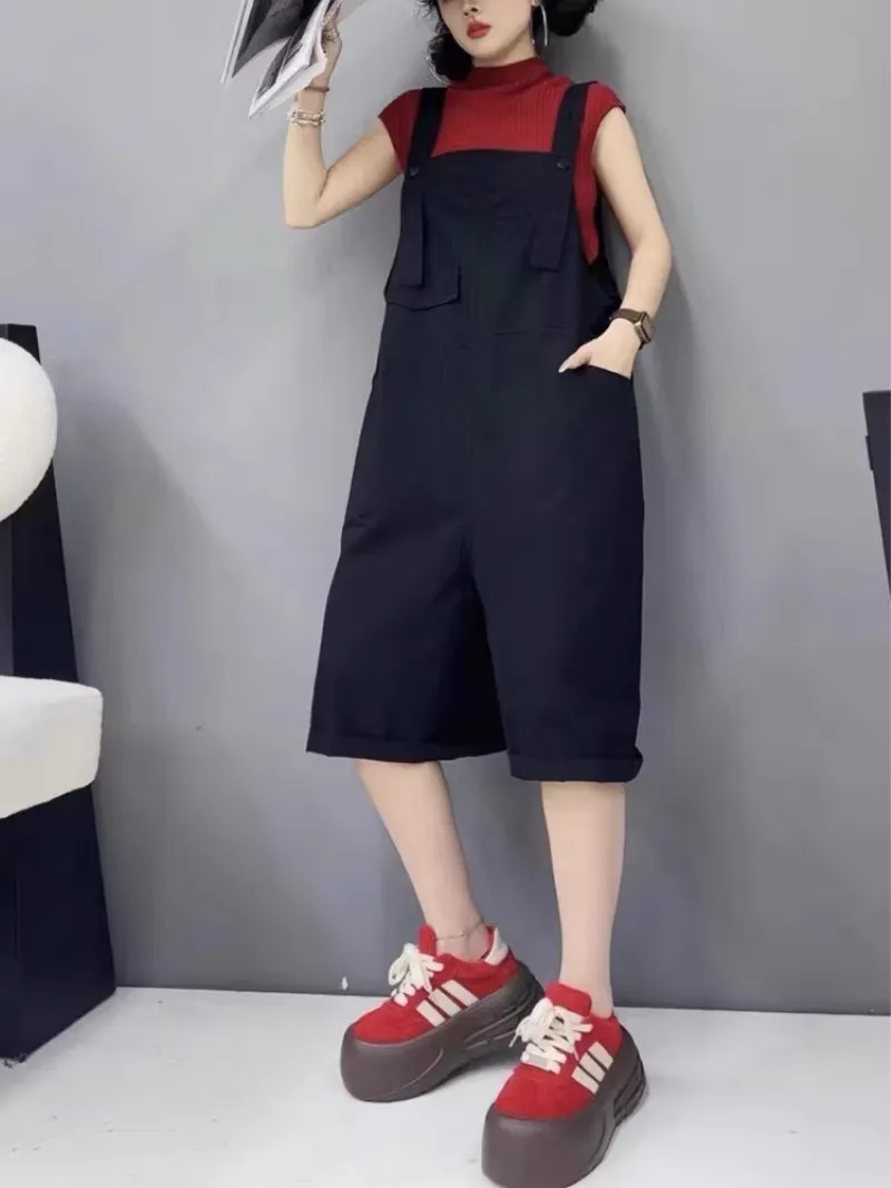 Women's Vintage-Inspired  Retro Small Straight Bib's Overalls Dungarees