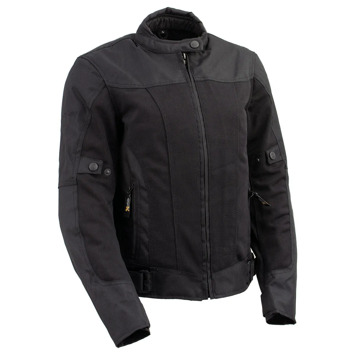 Xelement Women's Shade Black Textile and Mesh Scooter Motorcycle Biker